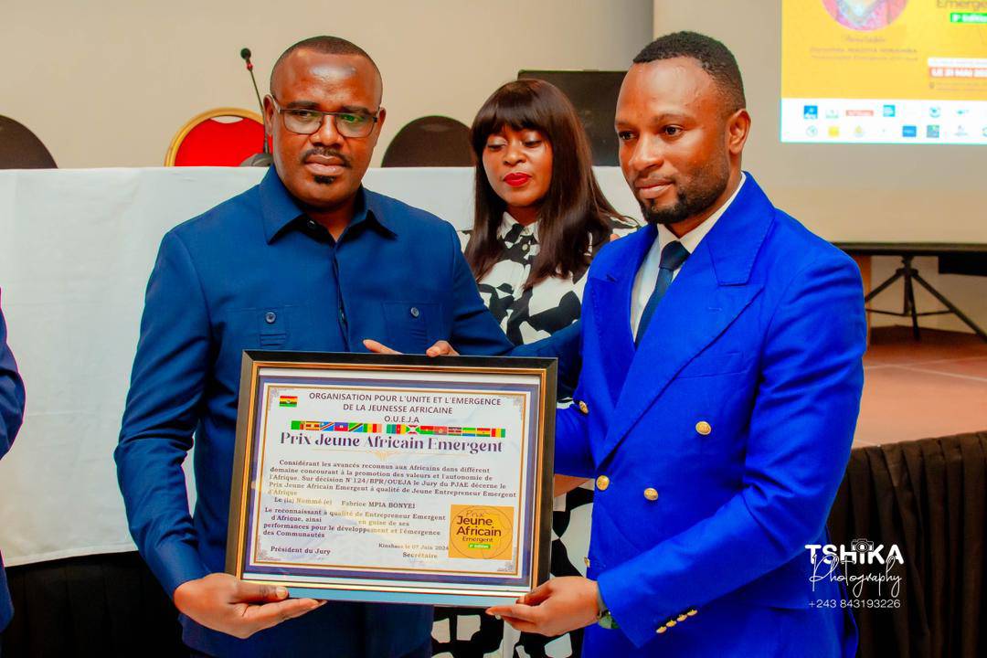 le PDG Fabrice BONEYI nommé le meilleur jeune émergeant de l'Afrique